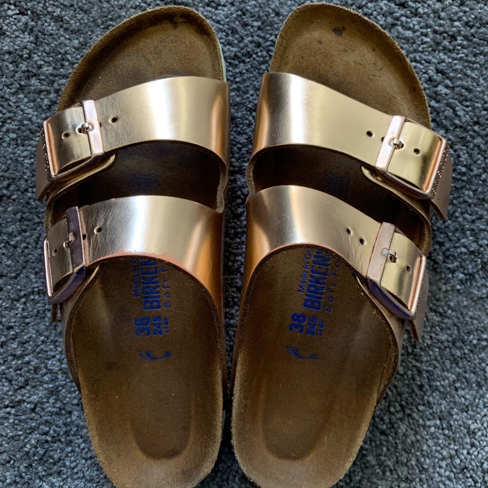 Rose Gold/Copper Birkenstock Sandals